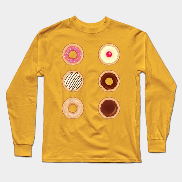 Basic Donuts Long Sleeve T-Shirt by wikiyea